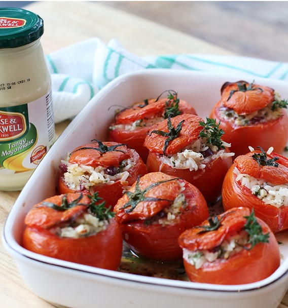 Mediterranean Baked Stuffed Tomatoes - DRC